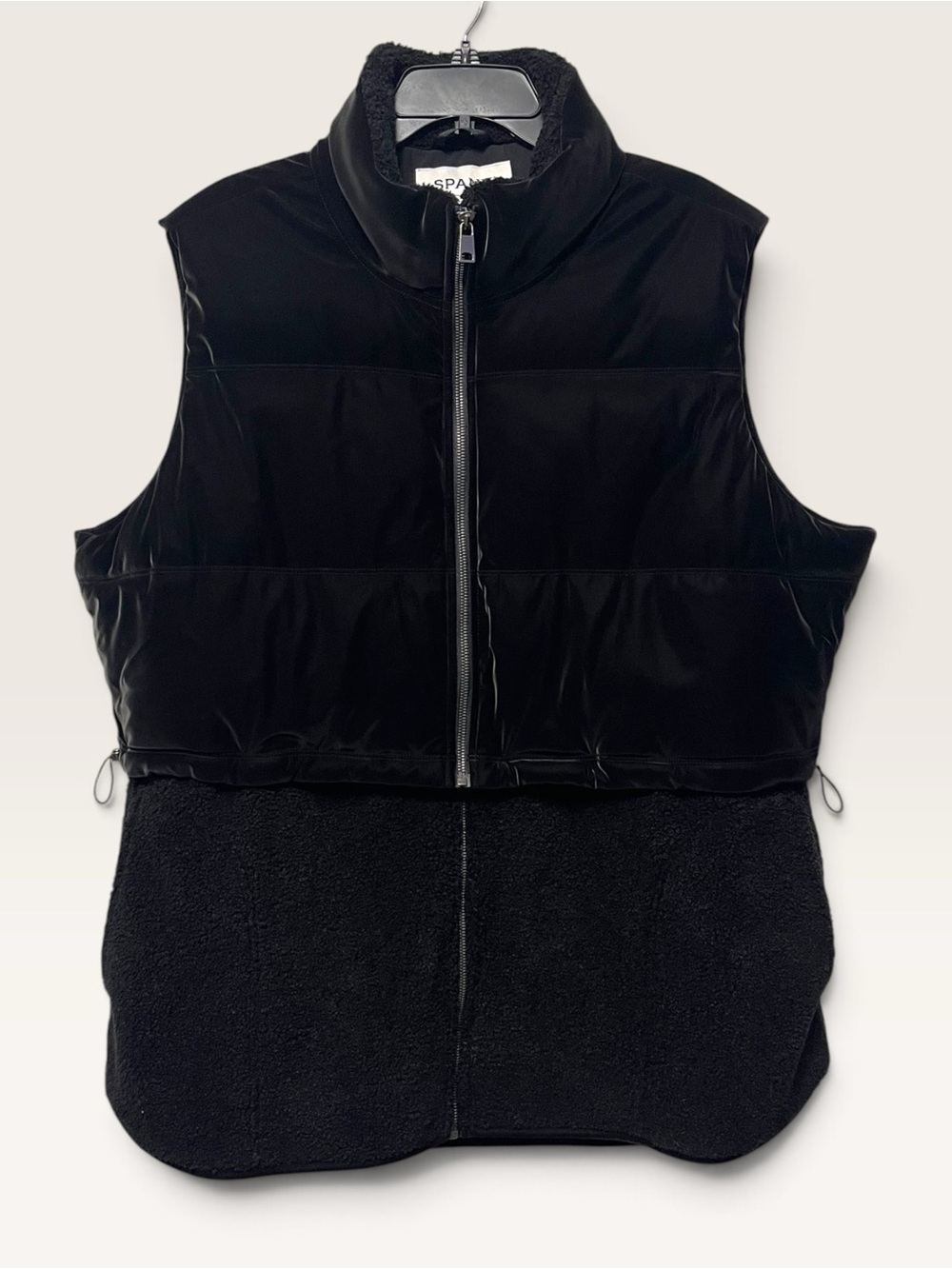NWT SPANX Two-in-One Velour & Luxe Fleece Vest 2XL